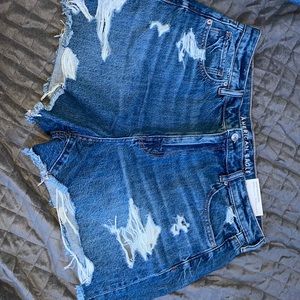 american eagle comfort stretch mom short size 16